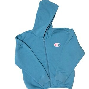 Champion Kids Teal Zip-Up Hoodie Large (14) NWT
